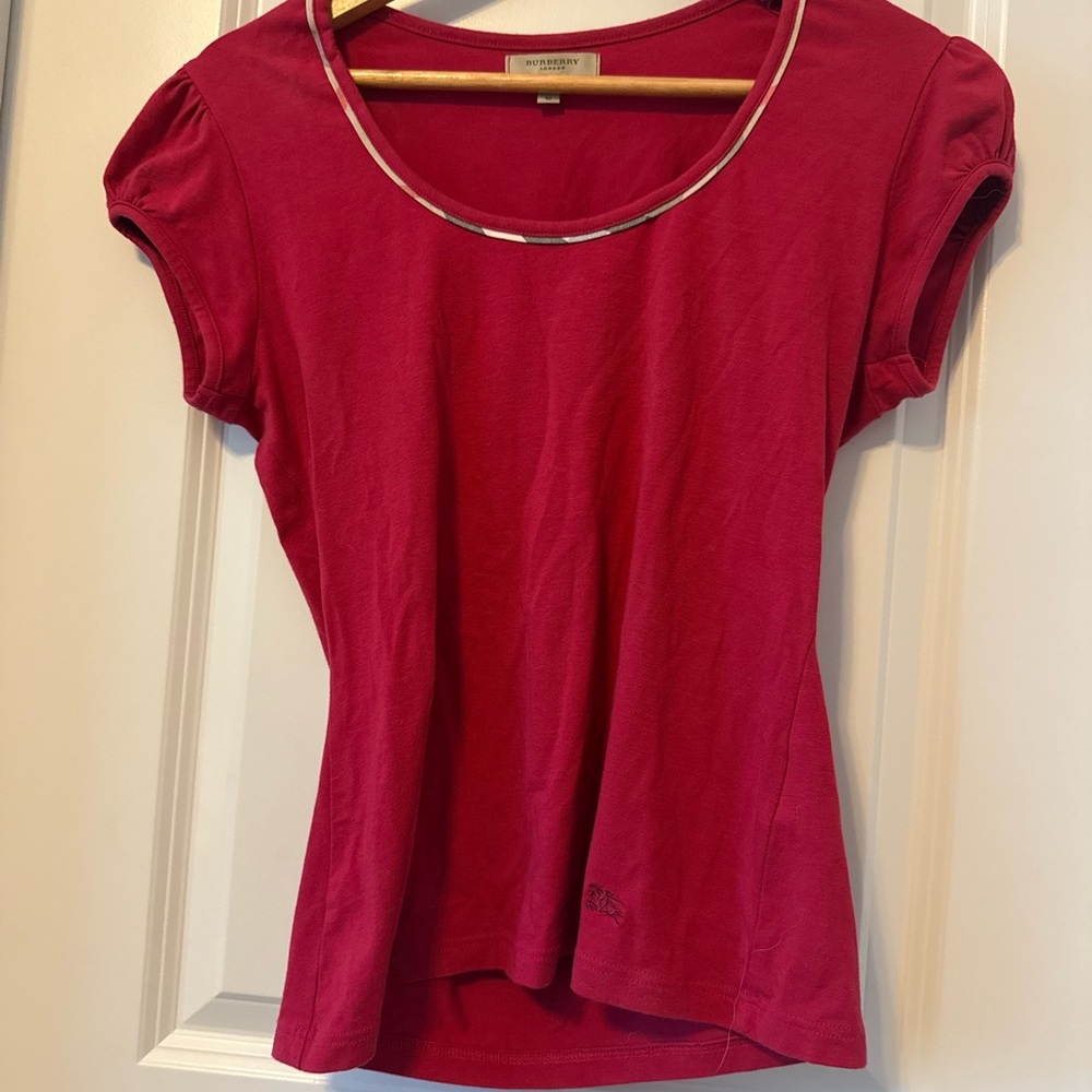 Burberry Fuchsia Short Sleeve Tee